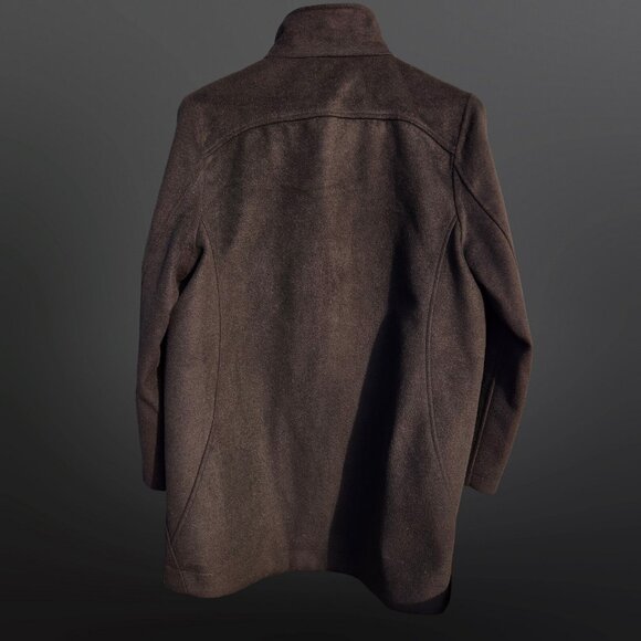 Vintage Pendleton Black Coat Womens XL Wool Blend Mid Length Water Resistant - Picture 9 of 12